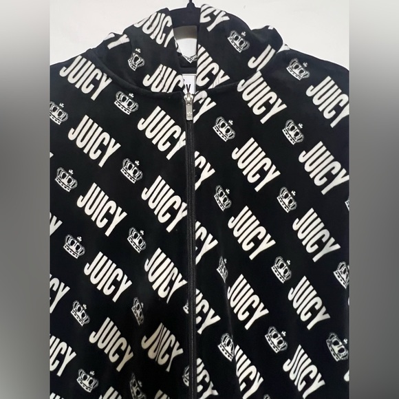 NEW Y2K Juicy Couture Velour Logo Jumpsuit Onesie Cozy Warm Loungewear Casual - Picture 6 of 10